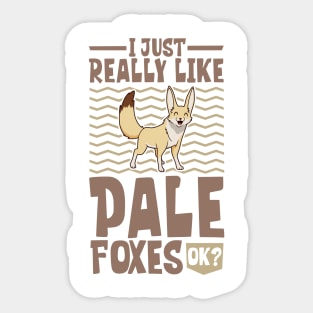 I just really love Pale Foxes - Pale Fox Sticker